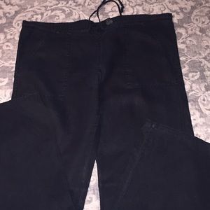 Wide leg linen pants